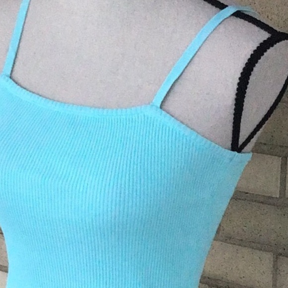 Renemed Mint Blue V-neck Button Down Ribbed Top & Cami 2 Pc Set NWT - Picture 11 of 15